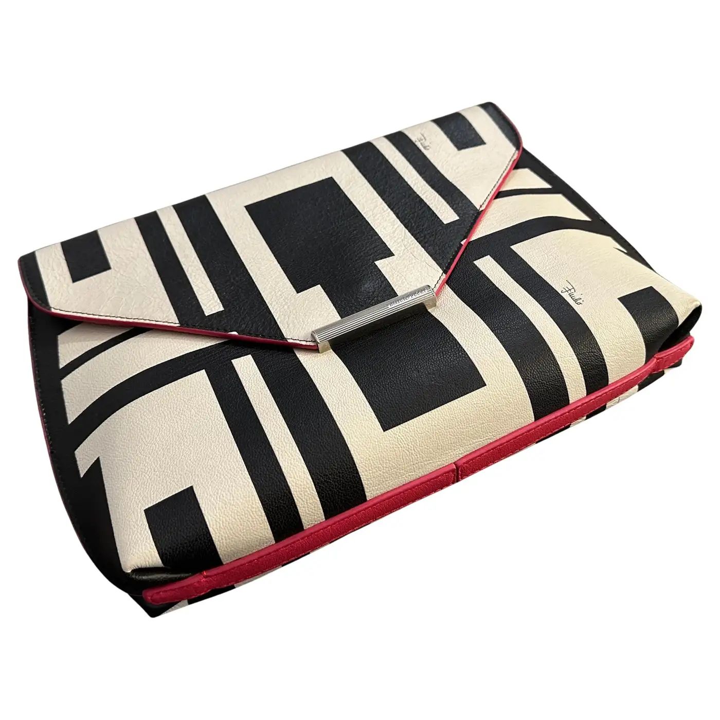 21st Century Never Used Black and White Clutch Bag by Emilio Pucci