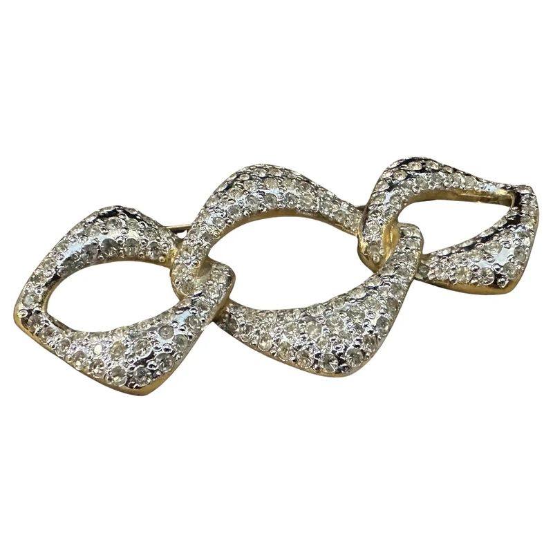 1990s Elegant Costume Jewelry Brooch by Yves Saint Laurent