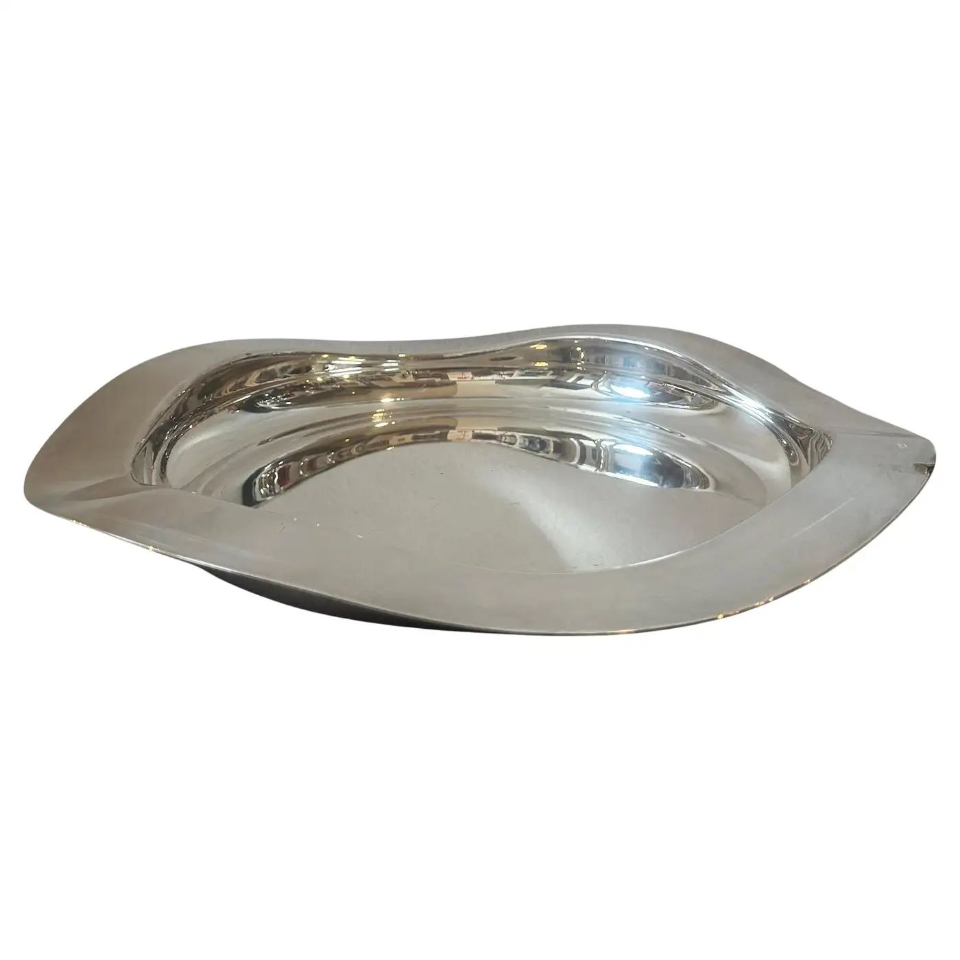 1990s Modern Design Silver Plated Italian Centerpiece by Mesa