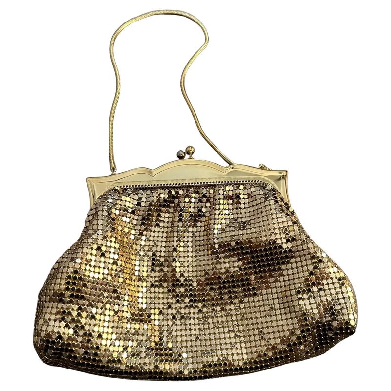 1950s Mid-Century Gold Metal Italian Evening Bag