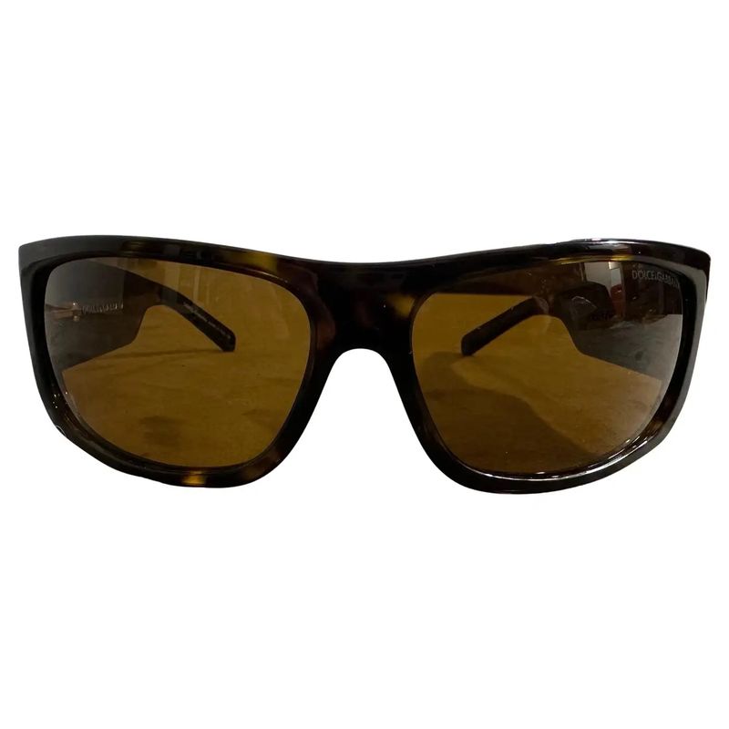 1990s Tortoiseshell Acetate Mask Sunglasses by Dolce & Gabbana