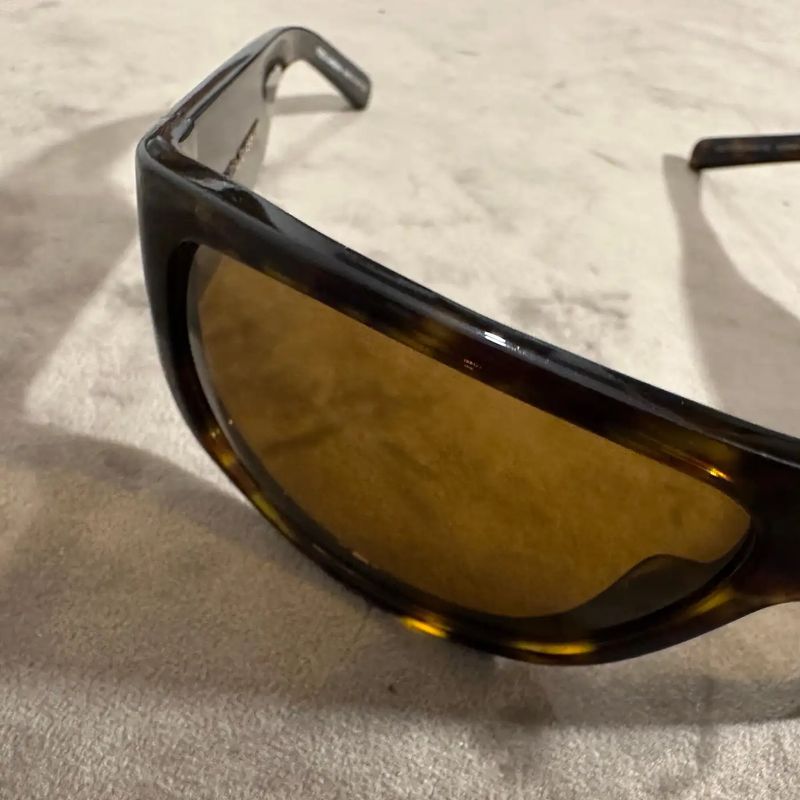 1990s Tortoiseshell Acetate Mask Sunglasses by Dolce & Gabbana