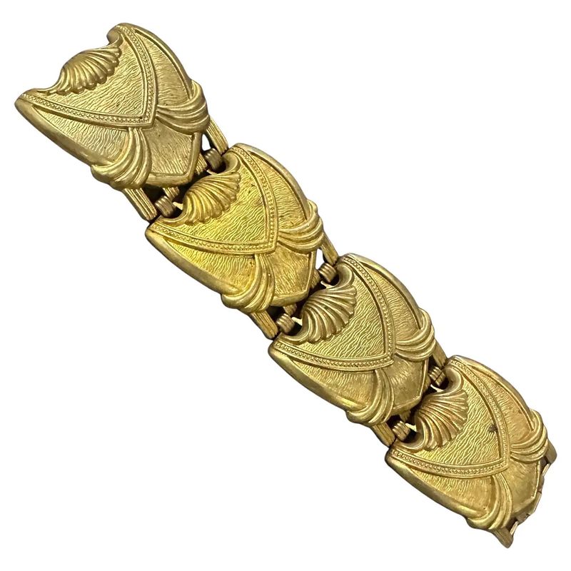A 1930s Art Deco Gilded Metal Bracelet