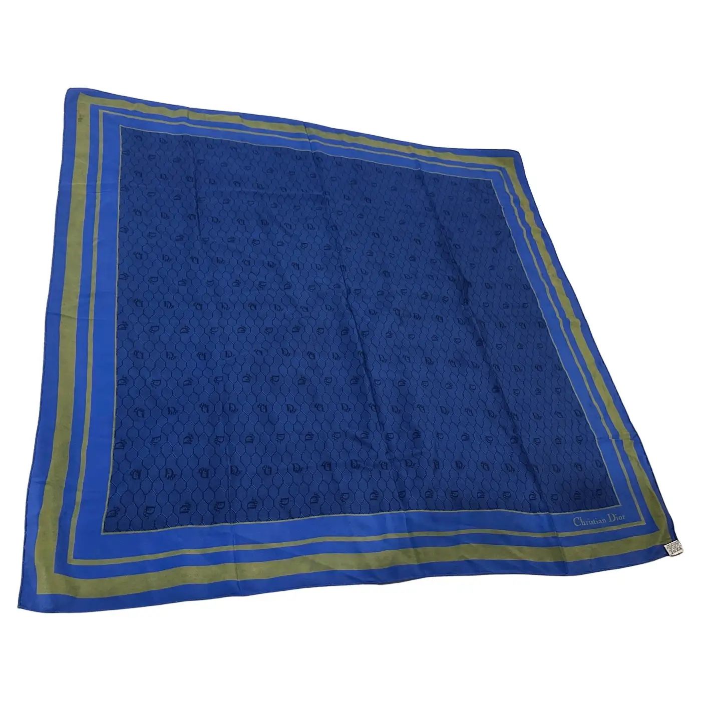 1980s Vintage Silk Scarf by Christian Dior