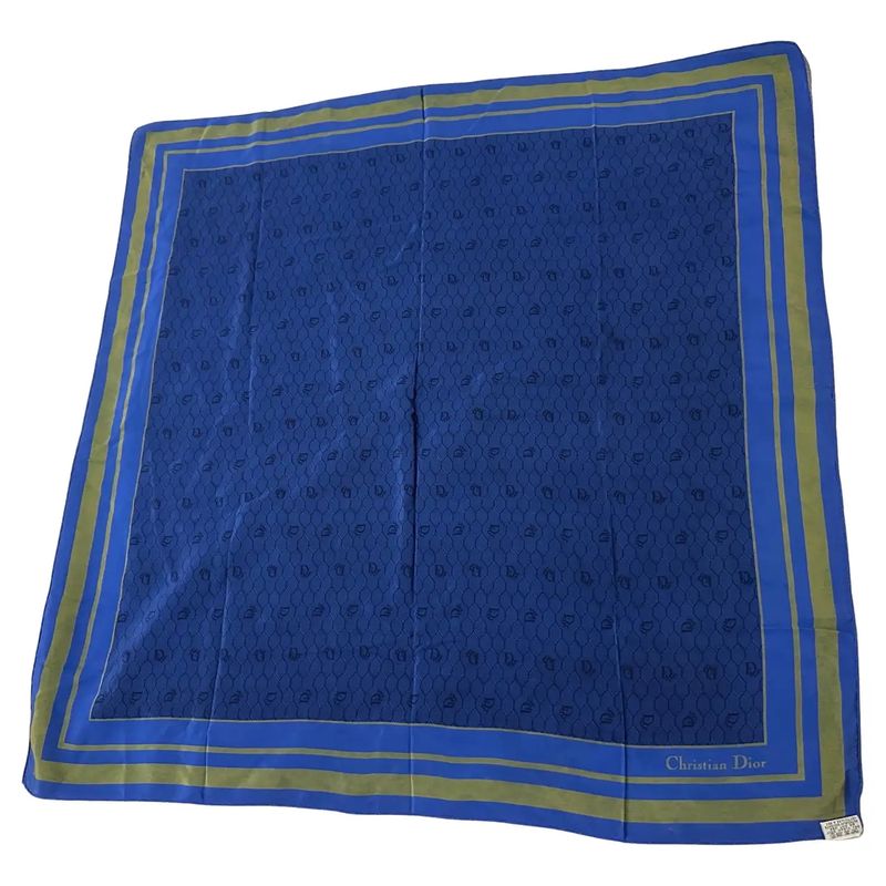 1980s Vintage Silk Scarf by Christian Dior