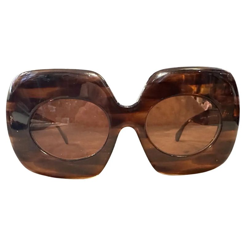 Amazing 1960s Oversized Tortoiseshell French Sunglasses by Shysseidon