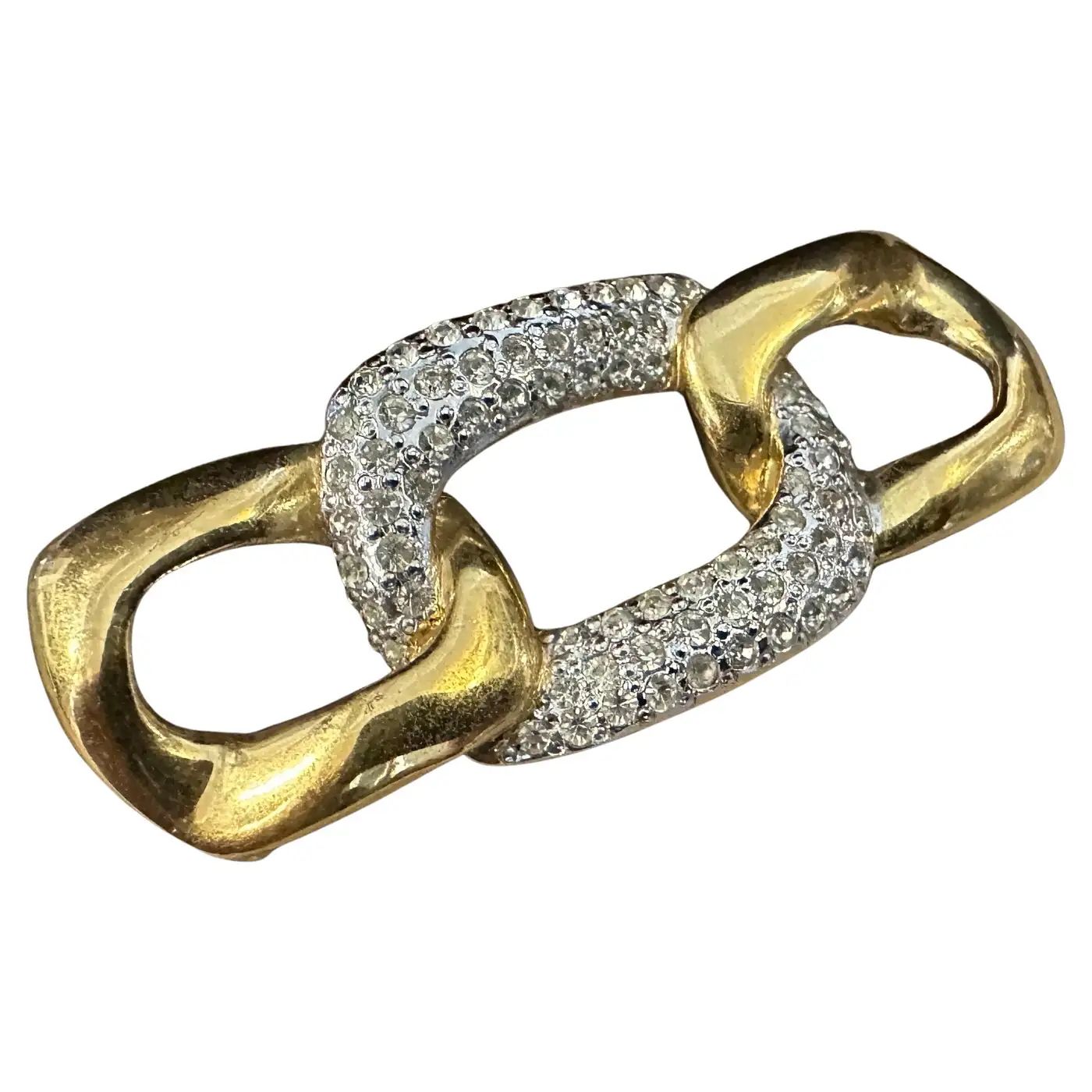 1990s Elegant Costume Jewelry Brooch by Yves Saint Laurent