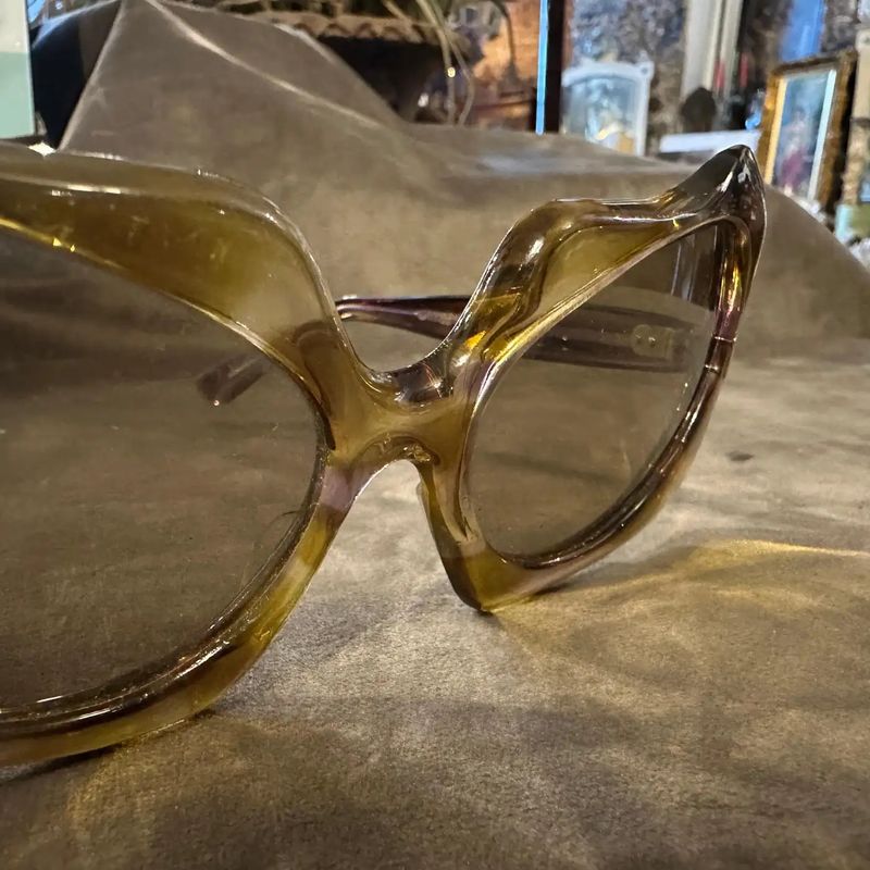 1960s French Riviera Style Amazing French Oversized Sunglasses
