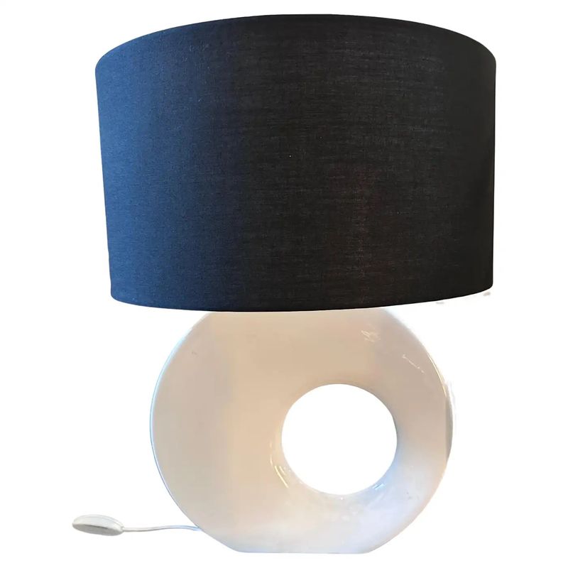 1990s Modernist White Porcelain German Design Table Lamp by Rosenthal