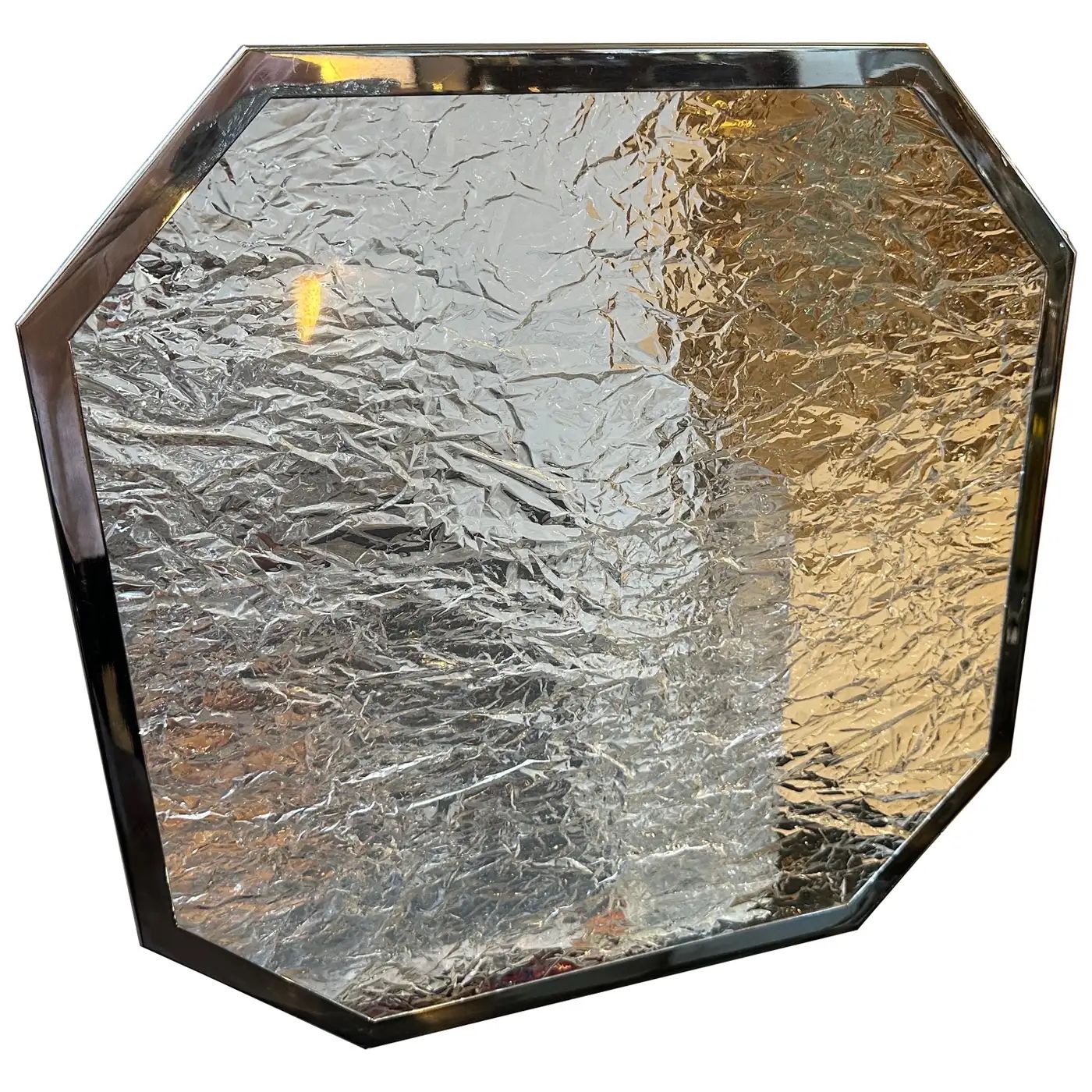 1980s Modernist Ice Lucite and Silver plated Italian Tray by Ulderico Cavinato 1980s Modernist Ice Lucite and Silver plated Italian Tray by Ulderico Cavinato