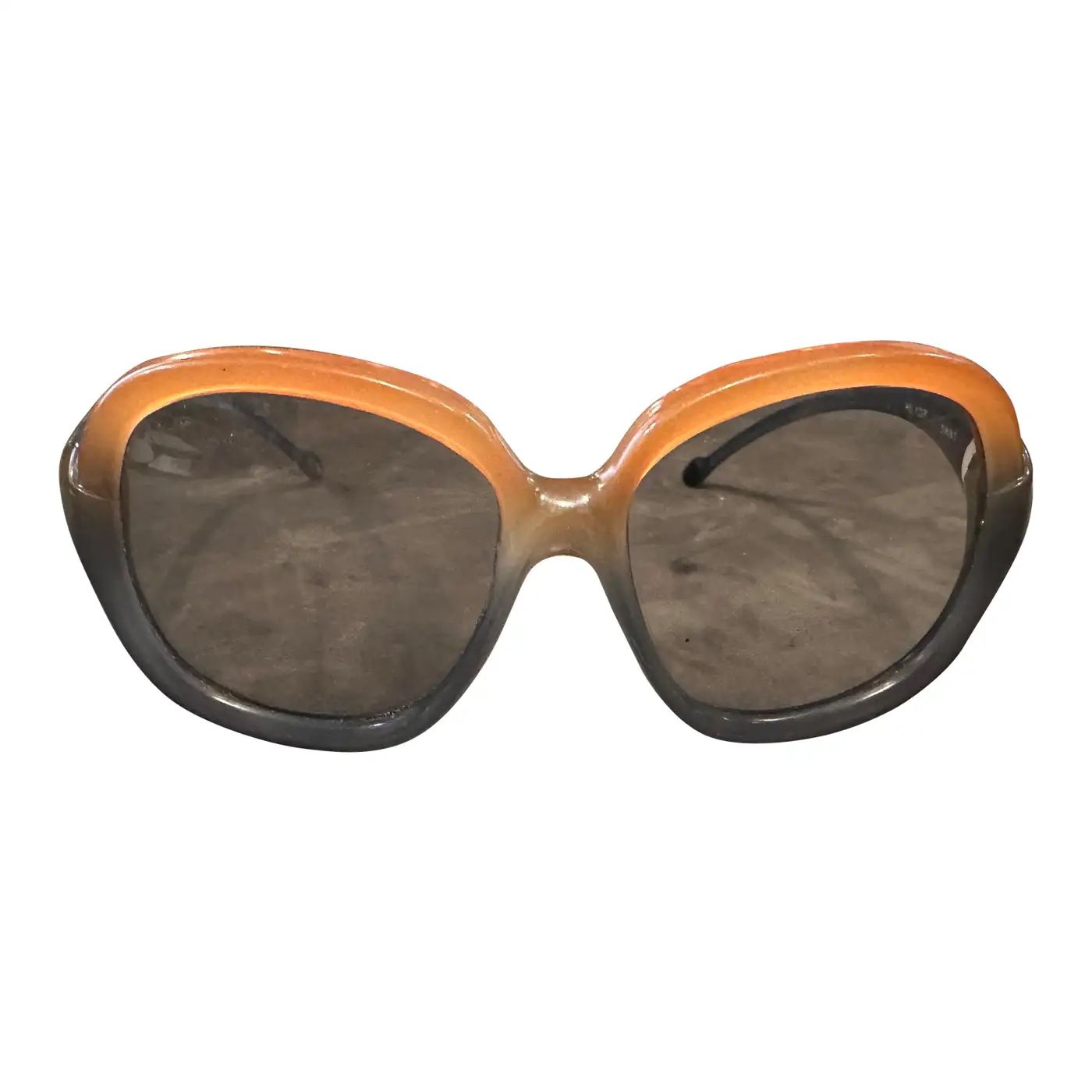 1970s Mid-Century Orange and Blue Oversized Sunglasses by Lozza
