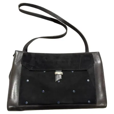 1990s Gianni Versace Suede and Leather Shoulder Bag