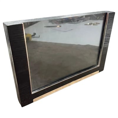 1980s Modern Sterling Silver and Ebonized Wood Picture Frame by Silvan