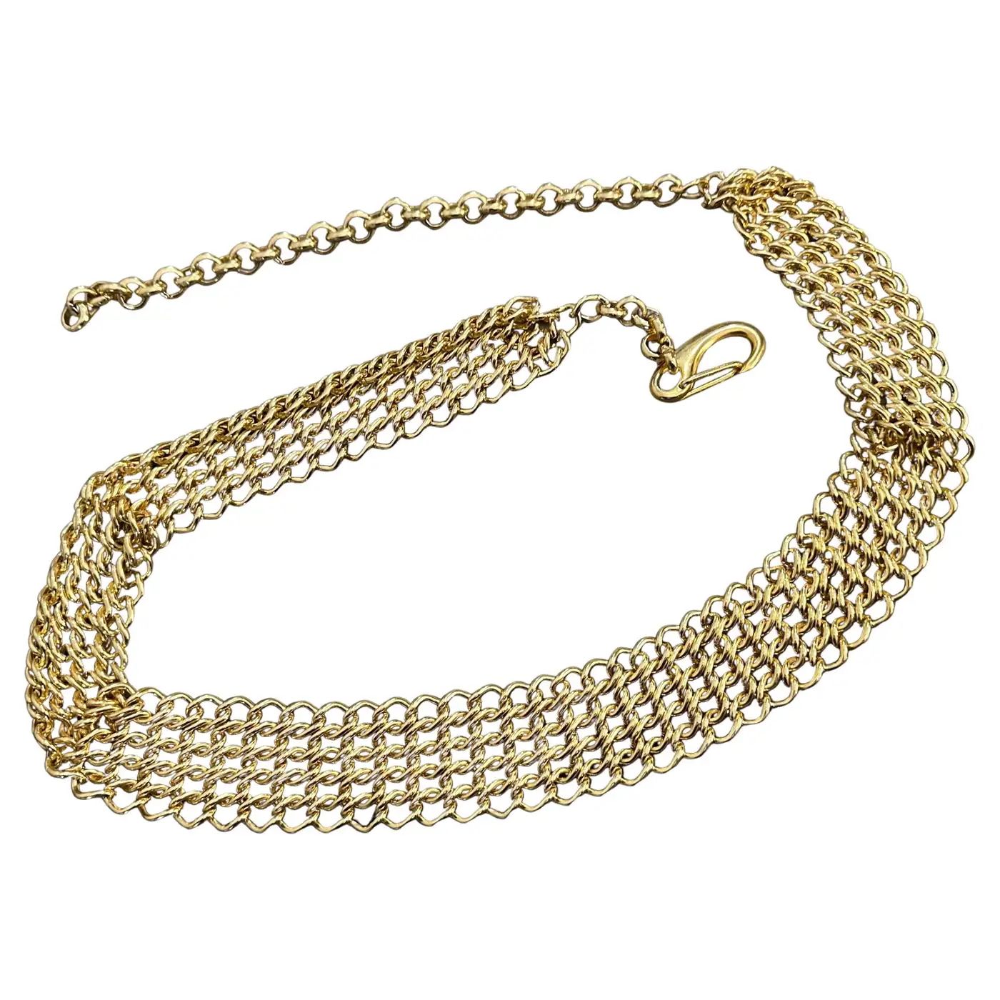 1980s Costume Jewelry Brass Italian Belt