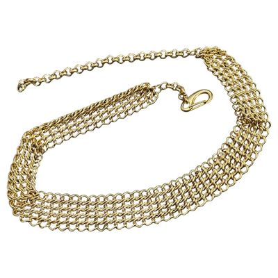 1980s Costume Jewelry Brass Italian Belt
