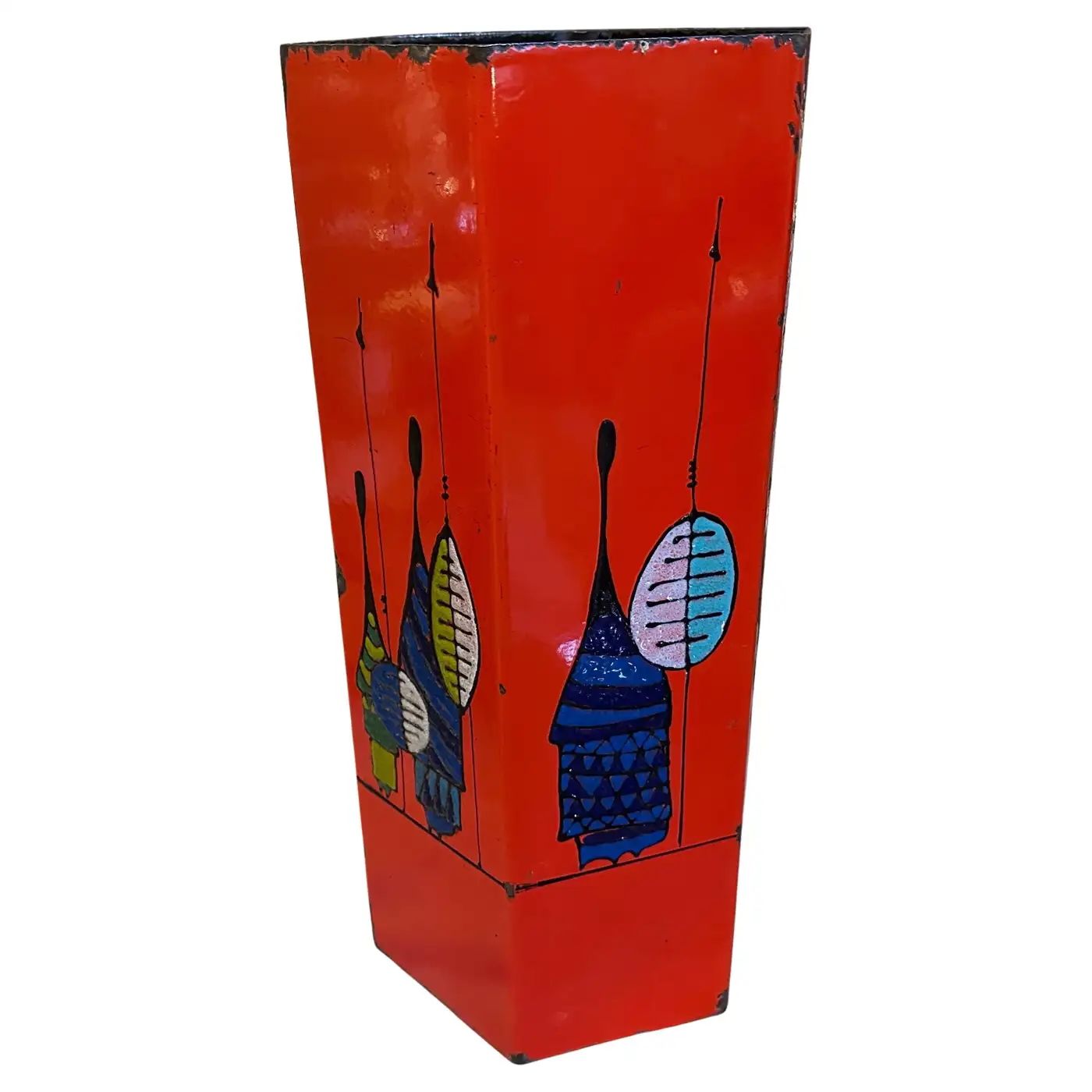 1960s Mid-Century Modern Lacquered Iron Italian Umbrella Stand