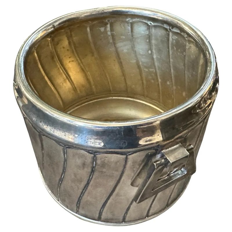 1980s Modern Silver Plated Italian Wine Cooler by Calegaro