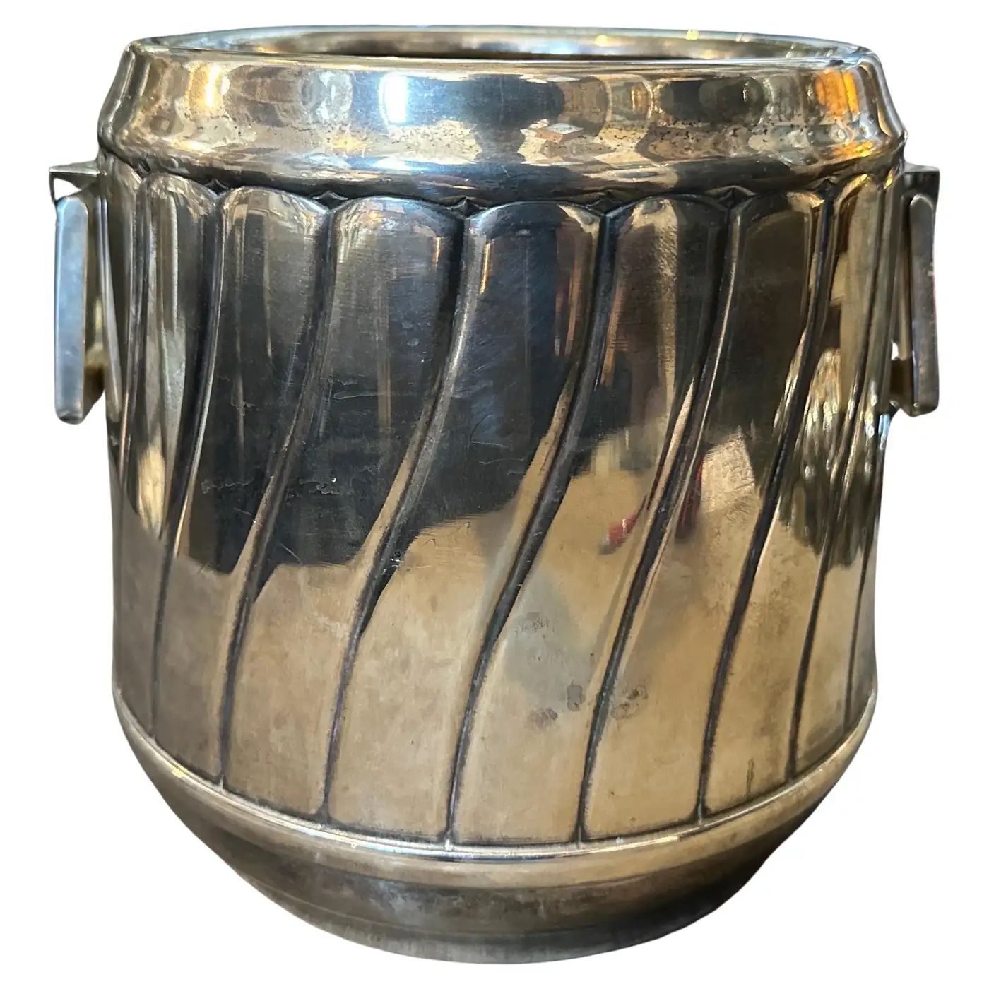 1980s Modern Silver Plated Italian Wine Cooler by Calegaro