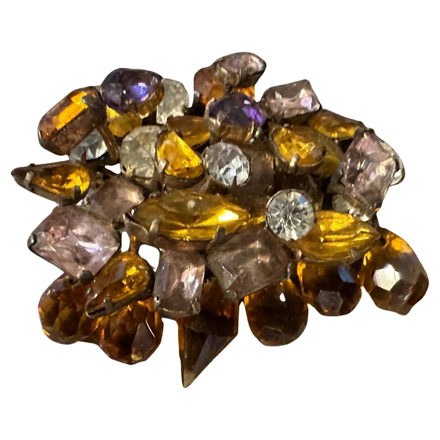 1950s Art Deco Style Vintage Costume Jewelry Italian Brooch 1950s Art Deco Style Vintage Costume Jewelry Italian Brooch