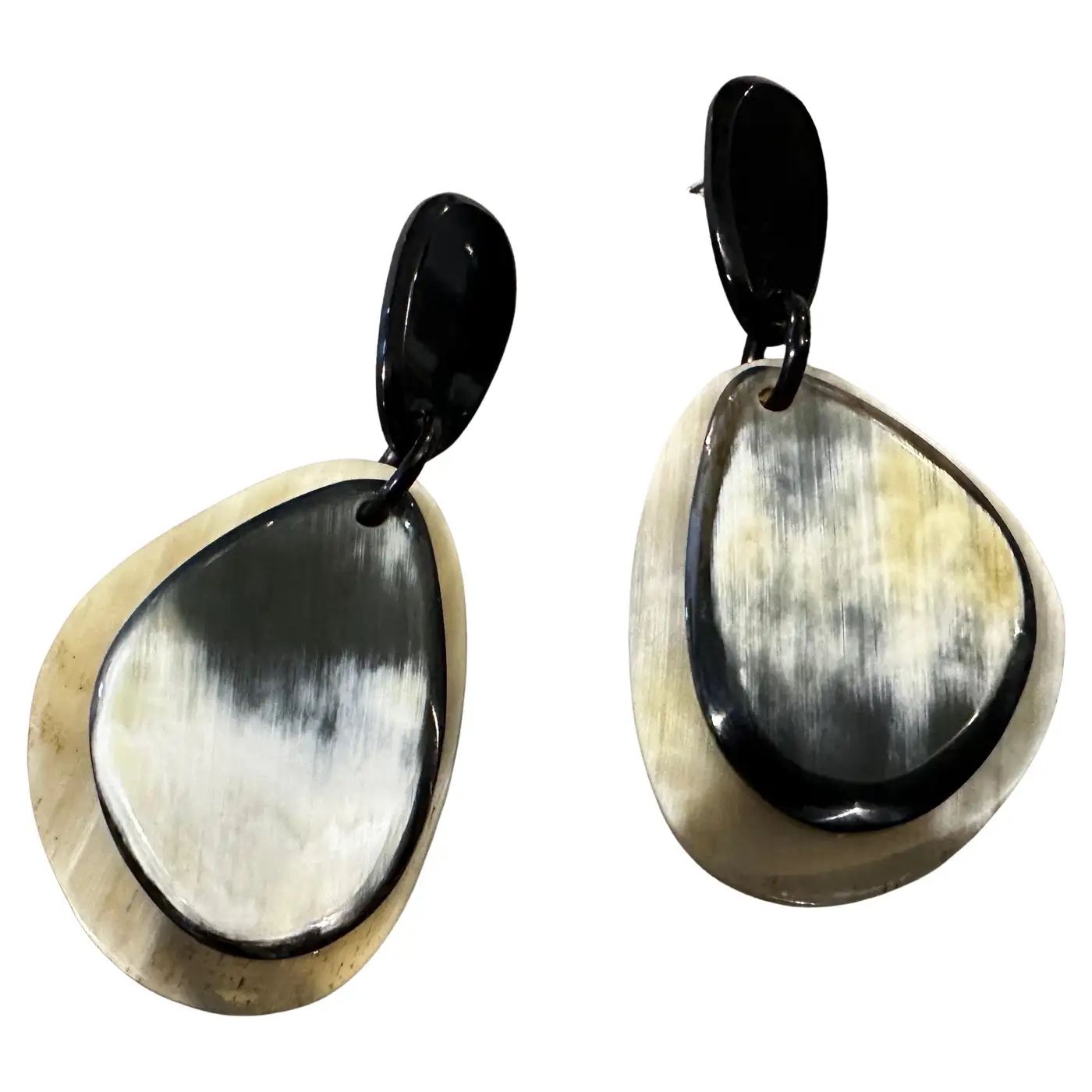 21st Century Costume jewelry Italian Bone Earrings