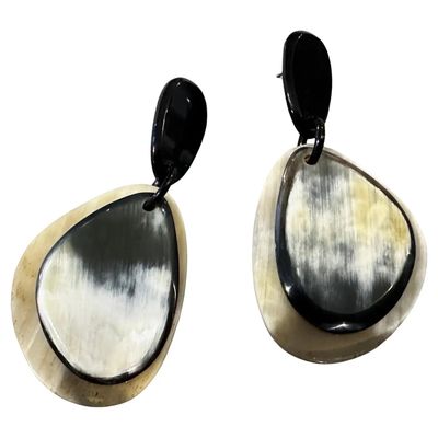 21st Century Costume jewelry Italian Bone Earrings