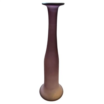1960s Modernist Purple Scavo Murano Glass Vase by Cenedese