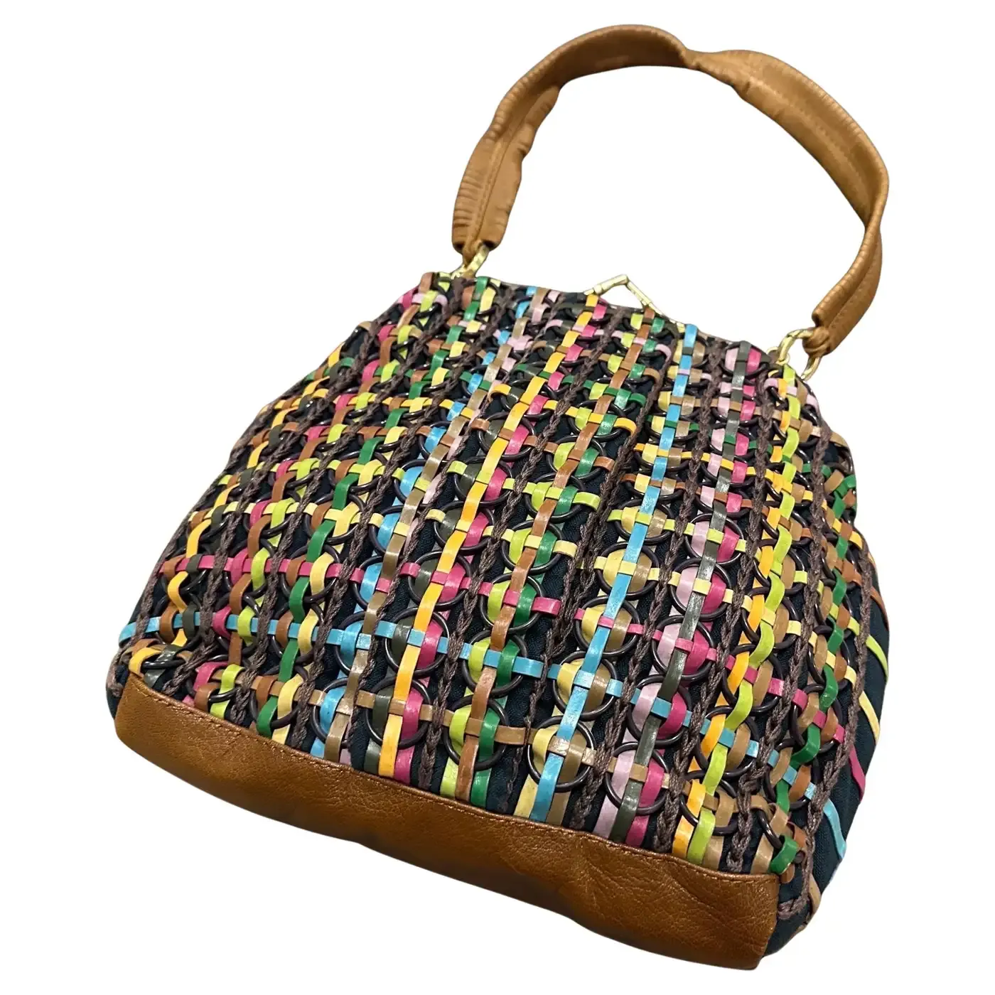 1990s Hand-crafted Unique Woven French Hand-Bag by Jamin Puech 1990s Hand-crafted Unique Woven French Hand-Bag by Jamin Puech