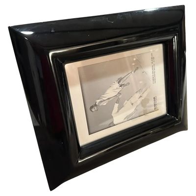 1990s Modern Black Lacquered Wood Italian Picture Frame by Bussolari