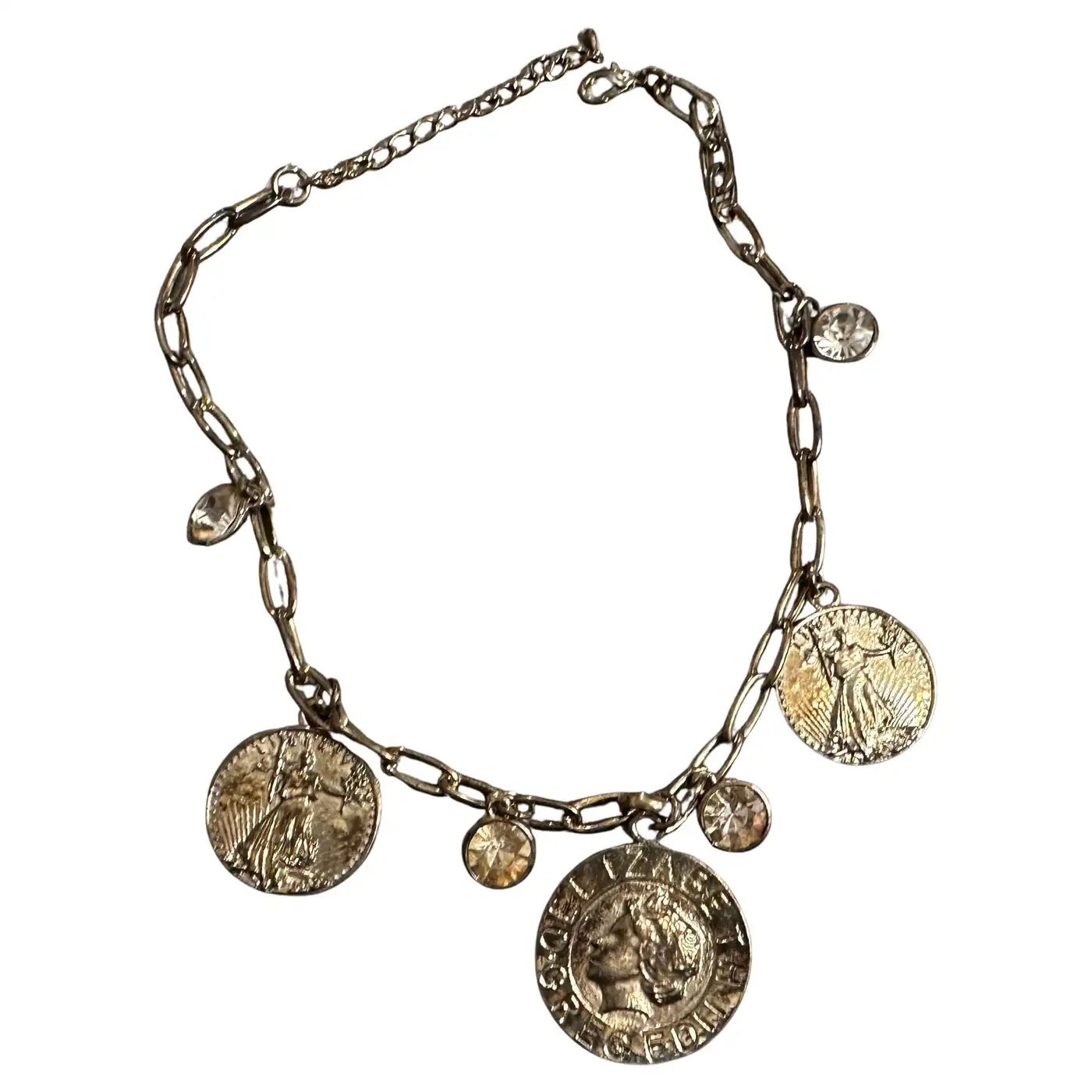 1990s Gold-Tone Costume jewelry Italian Charms Necklace