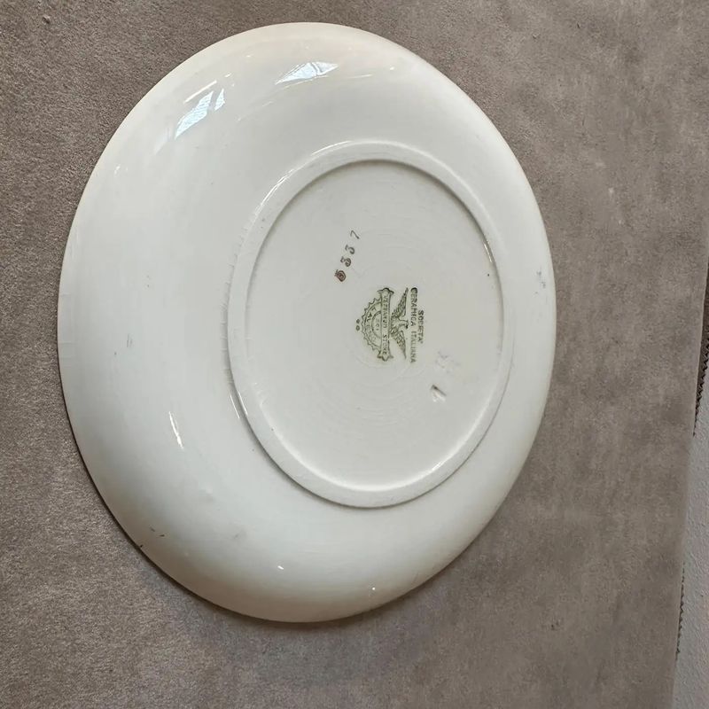 1930s Art Deco Guido Andlovitz for Laveno Round Ceramic Plate