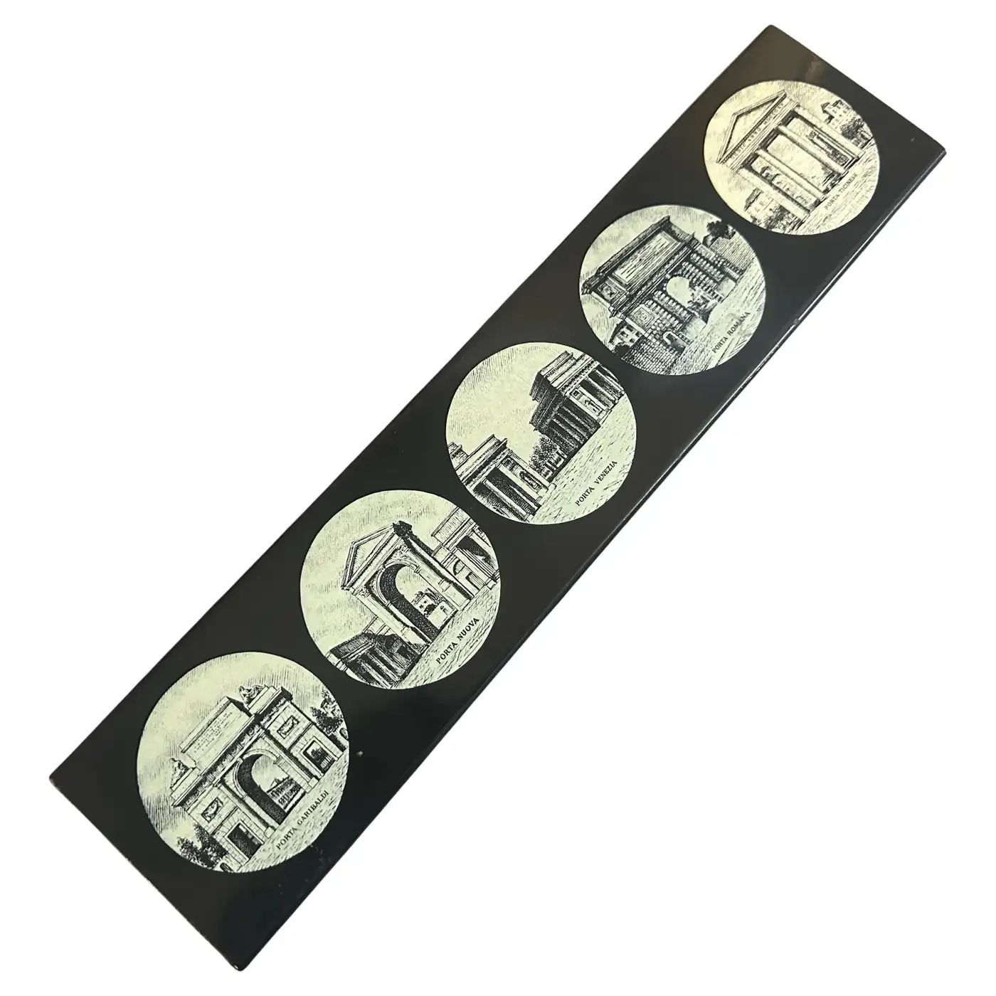 1960s Mid-Century Modern Cigarette Box Le Porte Di Milano by Piero Fornasettì