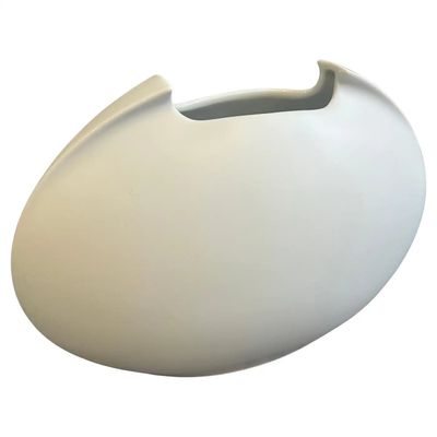 1990s Minimalist White Porcelain Tasca Vase by Lino Sabattini for Rosenthal