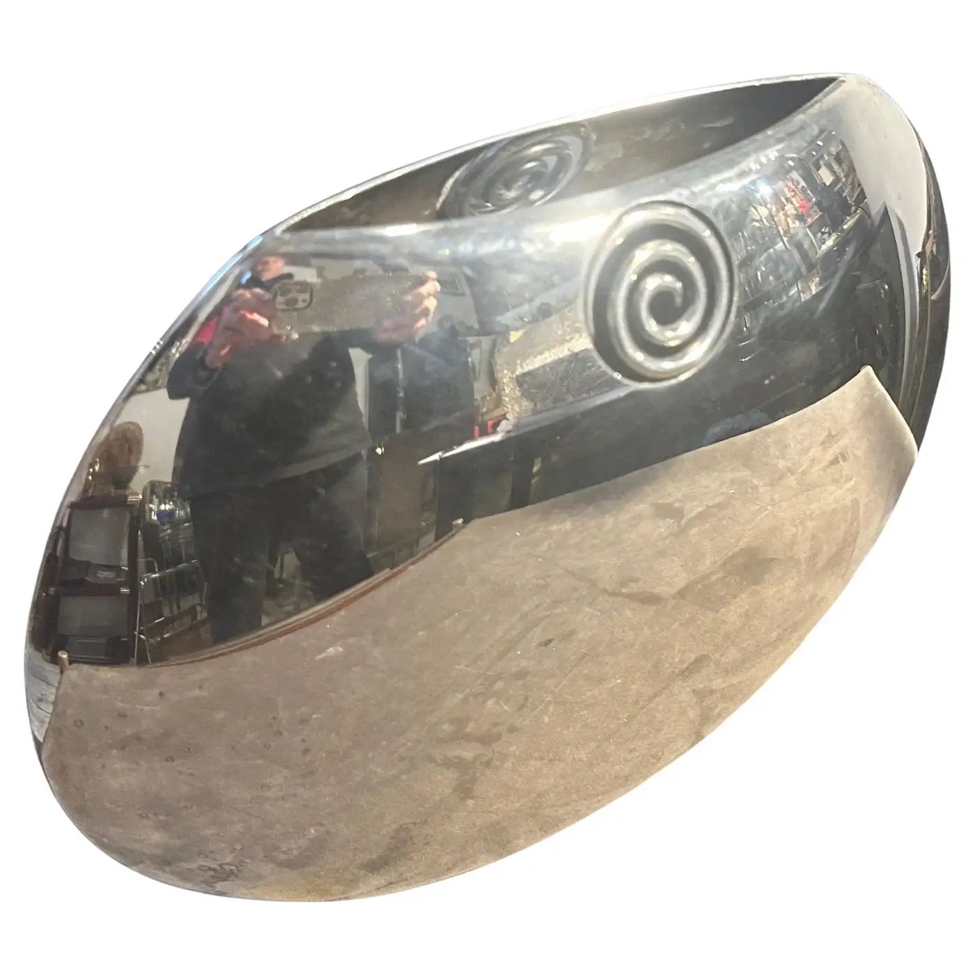 A Rare 1980s Minimalist Silver Plated Vase by Lino Sabattini