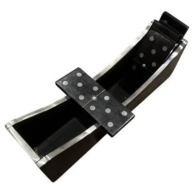 1990s Modern Luxury Wood and Silver Plated Italian Domino Table Game