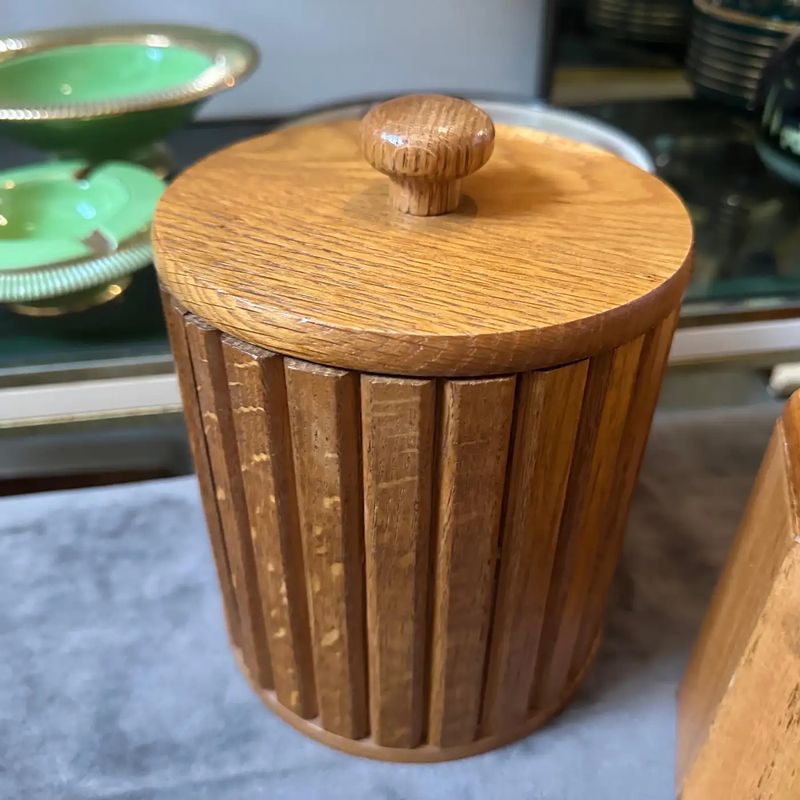 Set of Three 1960s Scandinavian Style Wood and Plastic European Ice Buckets