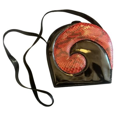1990s High Quality Red and Black Italian evening Bag by Luciano Padovan