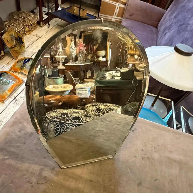 1930s Art Deco Italian Table Mirror by Luigi Fontana
