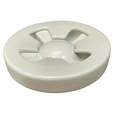 1970s Iconic Mangiarotti White Ceramic Ashtray Manufactured by Brambilla
