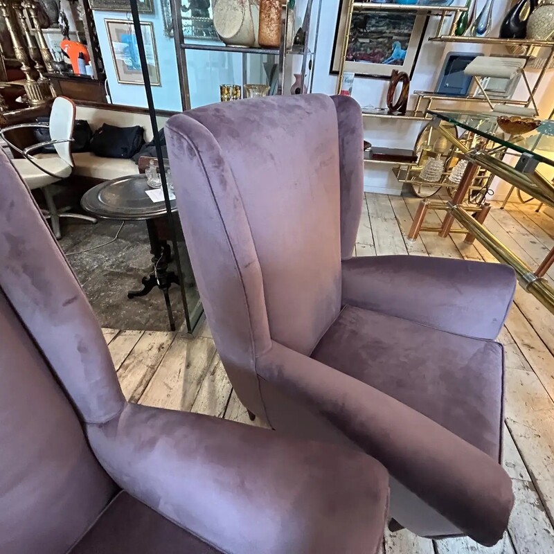 Two 1950s Gio Ponti Mid-Century Modern Armchairs Mod. 512 by ISA Bergamo
