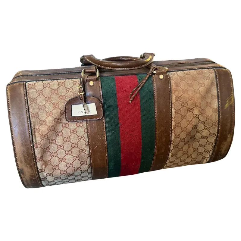 A 1970s Iconic GG Monogram Bowling Bag by Gucci