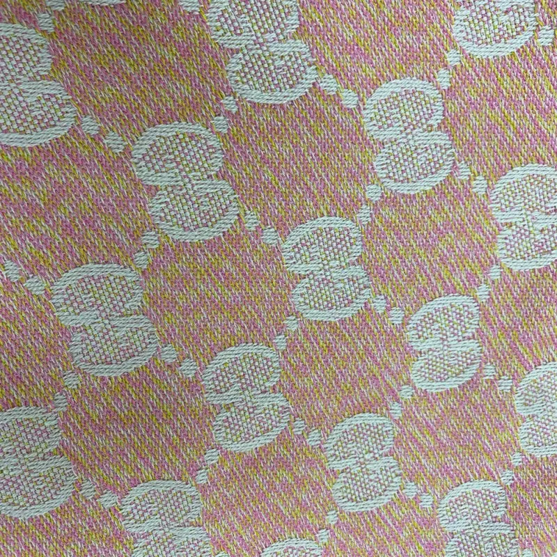 Orange and Pink Wool Gucci Continuous Logo Scarf