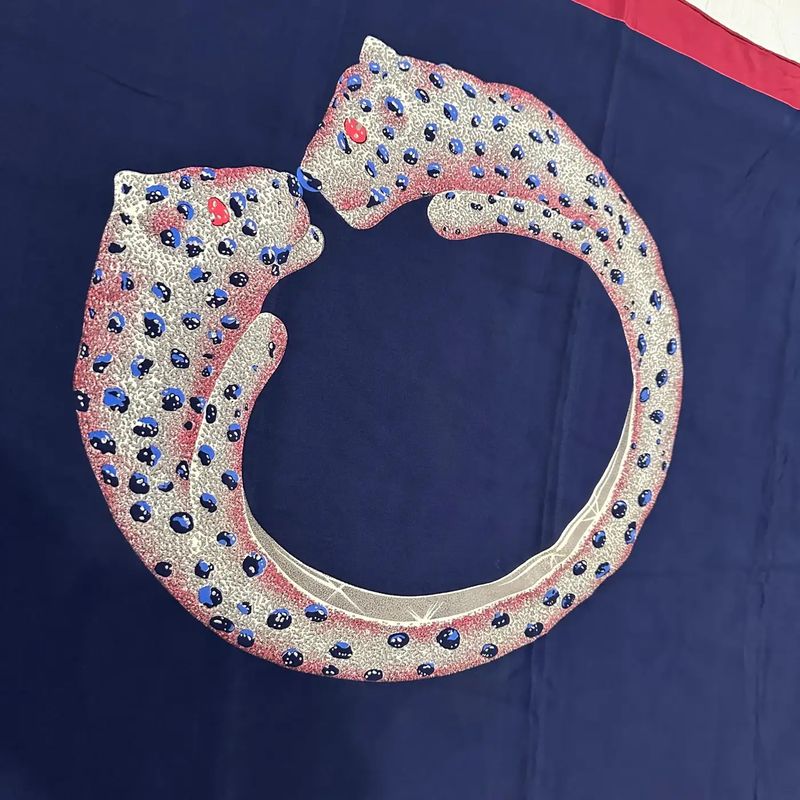 An Amazing 1990s Panther Ring Scarf by Cartier