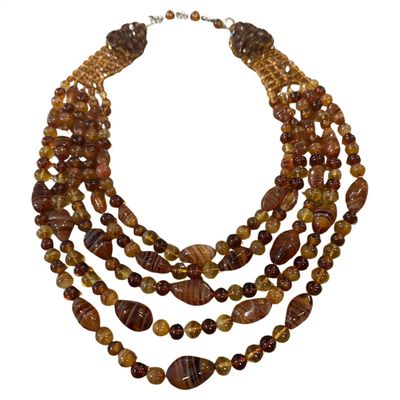 An Iconic 1960s Carnelian Multi-Strand Necklace by Coppola e Toppo