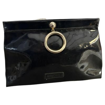 An Iconic 1980s Franco Moschino Blue Plastic and Brass Hand Bag
