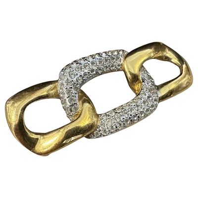 1990s Elegant Costume Jewelry Brooch by Yves Saint Laurent