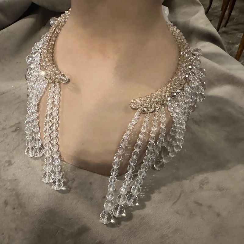 Iconic 21st century Beaded Crystals Multistrand Necklace by Coppola e Toppo