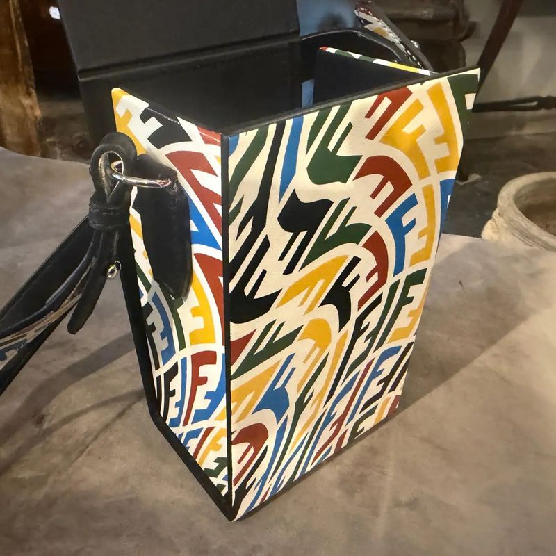 21st Century Vertical White Vertigo Box Shoulder Bag by Fendi For Sarah Coleman