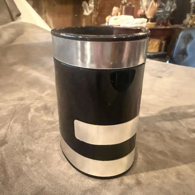 21st Century Black and Silver Bangle Bracelet The Fendista by Fendi Rome