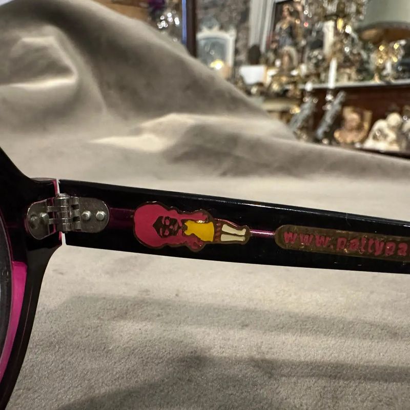21st Century White and Purple Acetate Oversized Sunglasses by Patty Paillette