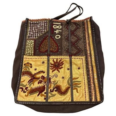 1990s Hippies Style Hand-Crafted Unique French Tote Bag by Jamin Puech